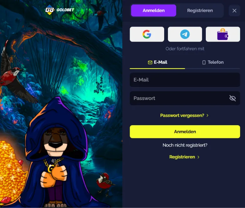 Login ins persönliche Konto
